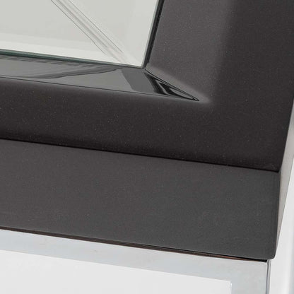 AICO by Michael Amini - Carmela End Table - Glossy Charcoal Sand - LFR-CRMA202-830 veiw 3