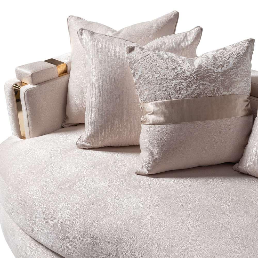 AICO by Michael Amini - Carmela Mansion Sofa - Almond/Gold - LFR-CRMA816-AMD-806 veiw 5