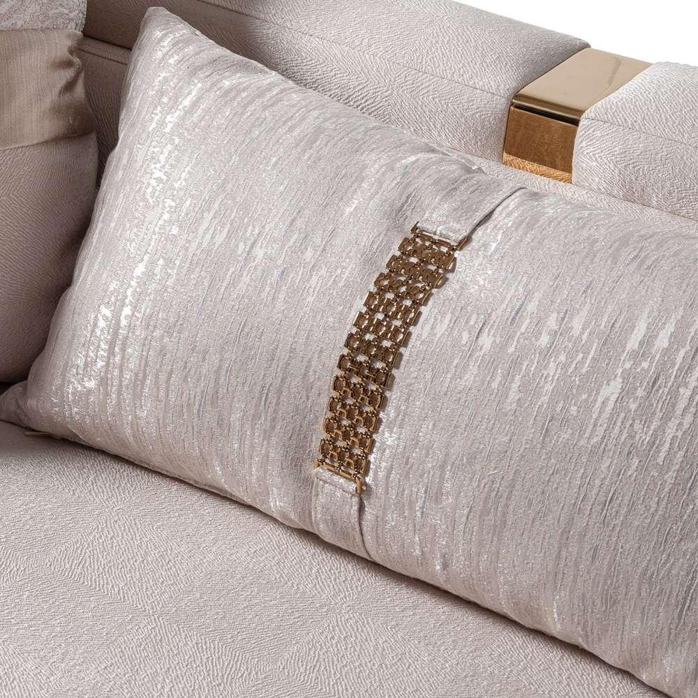 AICO by Michael Amini - Carmela Mansion Sofa - Almond/Gold - LFR-CRMA816-AMD-806 veiw 6
