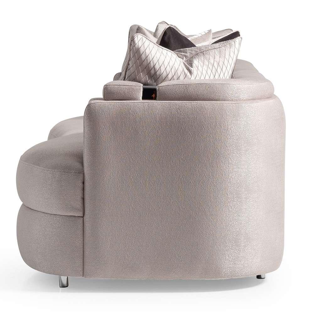 AICO by Michael Amini - Carmela Mansion Sofa - Zinc/Silver - LFR-CRMA816-ZNC-808 veiw 3