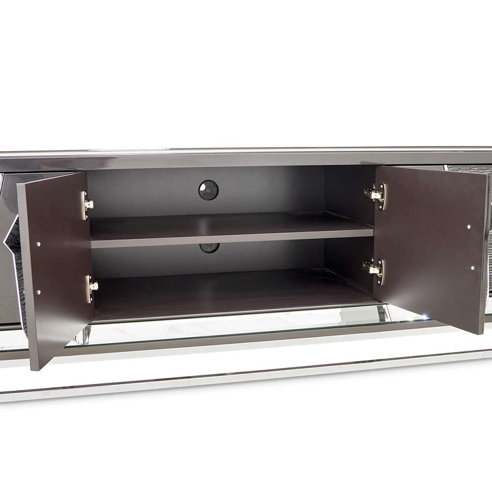 AICO by Michael Amini - Carmela Media Cabinet - Glossy Charcoal Sand - LFR-CRMA081-830 veiw 3