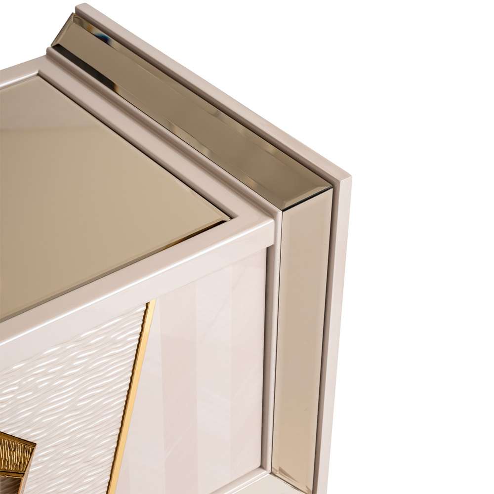 AICO by Michael Amini - Carmela Media Cabinet - Shimmer Ivory - LFR-CRMA081-141 veiw 5
