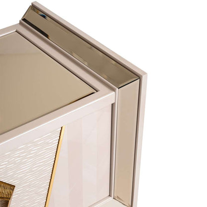 AICO by Michael Amini - Carmela Media Cabinet - Shimmer Ivory - LFR-CRMA081-141 veiw 5