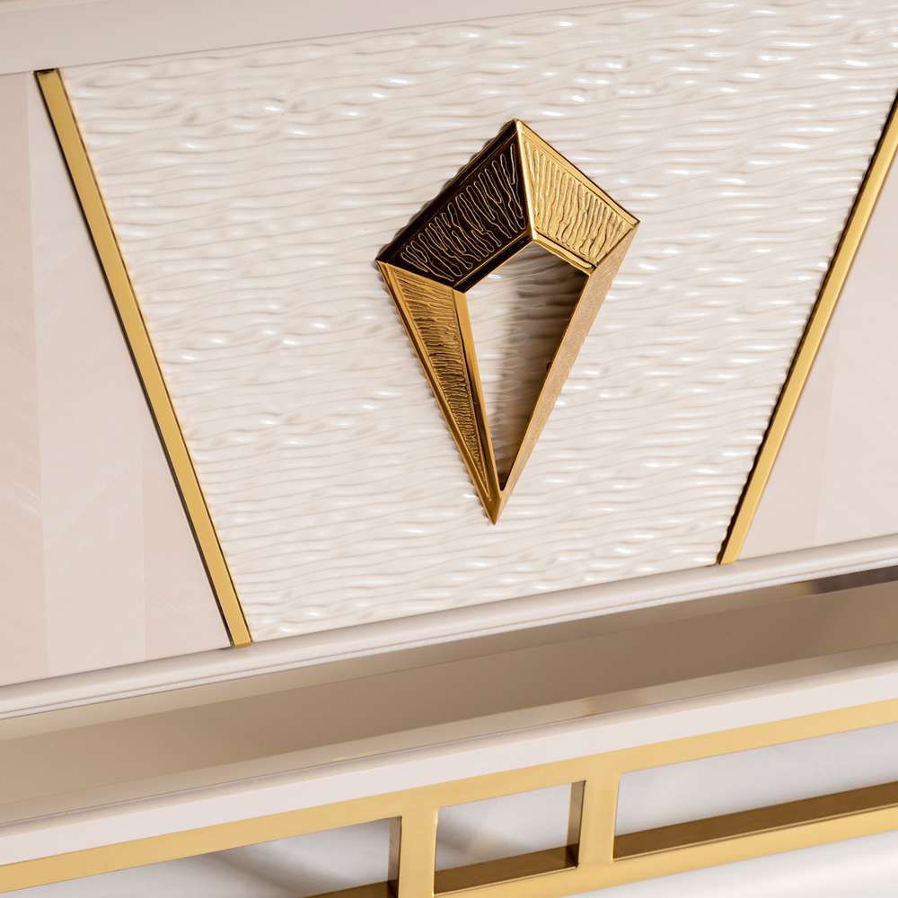 AICO by Michael Amini - Carmela Media Cabinet - Shimmer Ivory - LFR-CRMA081-141 veiw 6
