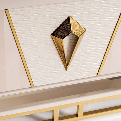 AICO by Michael Amini - Carmela Media Cabinet - Shimmer Ivory - LFR-CRMA081-141 veiw 6