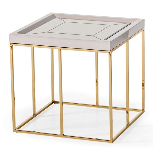 AICO by Michael Amini - Carmela Side Table - Shimmer Ivory - LFR-CRMA202-141 veiw 1