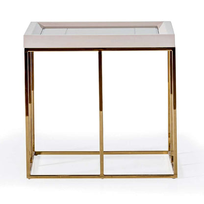 AICO by Michael Amini - Carmela Side Table - Shimmer Ivory - LFR-CRMA202-141 veiw 2