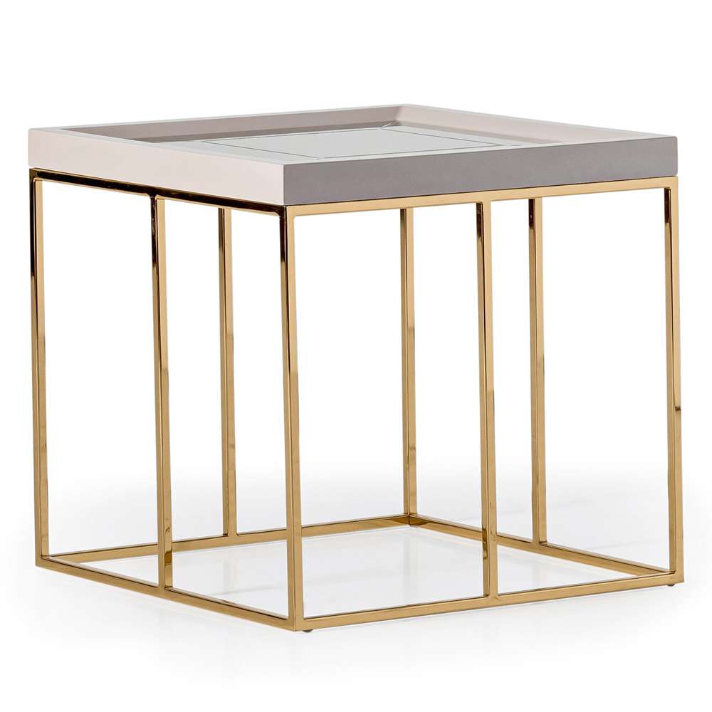 AICO by Michael Amini - Carmela Side Table - Shimmer Ivory - LFR-CRMA202-141 veiw 3