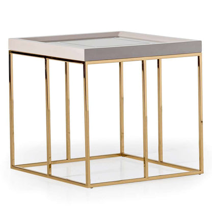 AICO by Michael Amini - Carmela Side Table - Shimmer Ivory - LFR-CRMA202-141 veiw 3