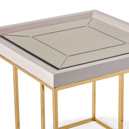 AICO by Michael Amini - Carmela Side Table - Shimmer Ivory - LFR-CRMA202-141 veiw 5