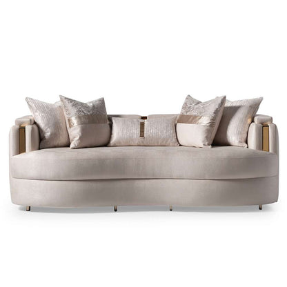 AICO by Michael Amini - Carmela Sofa - Almond/Gold - LFR-CRMA815-AMD-806 veiw 1