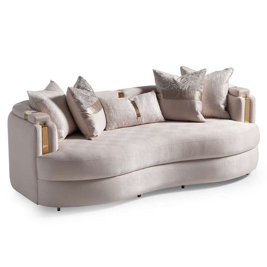 AICO by Michael Amini - Carmela Sofa - Almond/Gold - LFR-CRMA815-AMD-806 veiw 2