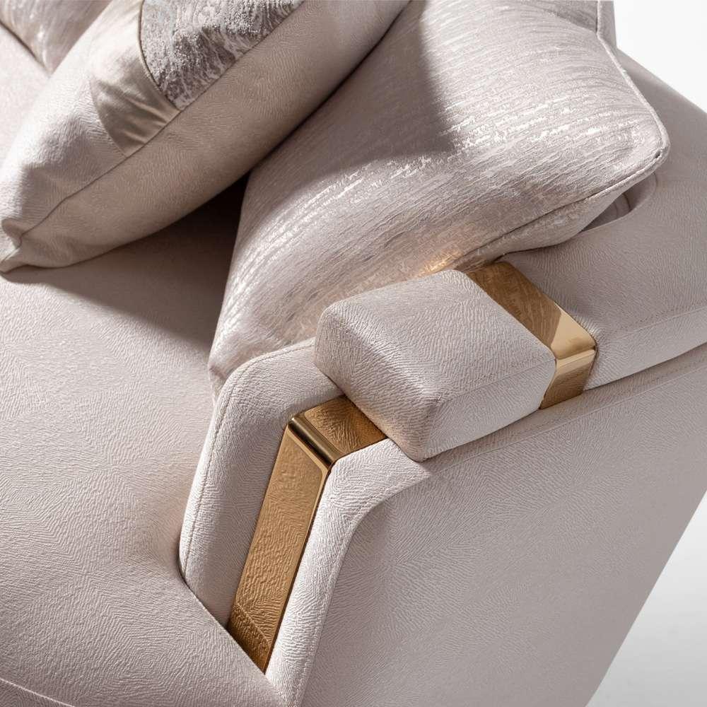AICO by Michael Amini - Carmela Sofa - Almond/Gold - LFR-CRMA815-AMD-806 veiw 4
