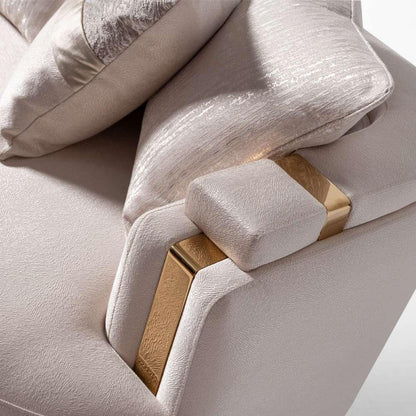 AICO by Michael Amini - Carmela Sofa - Almond/Gold - LFR-CRMA815-AMD-806 veiw 4