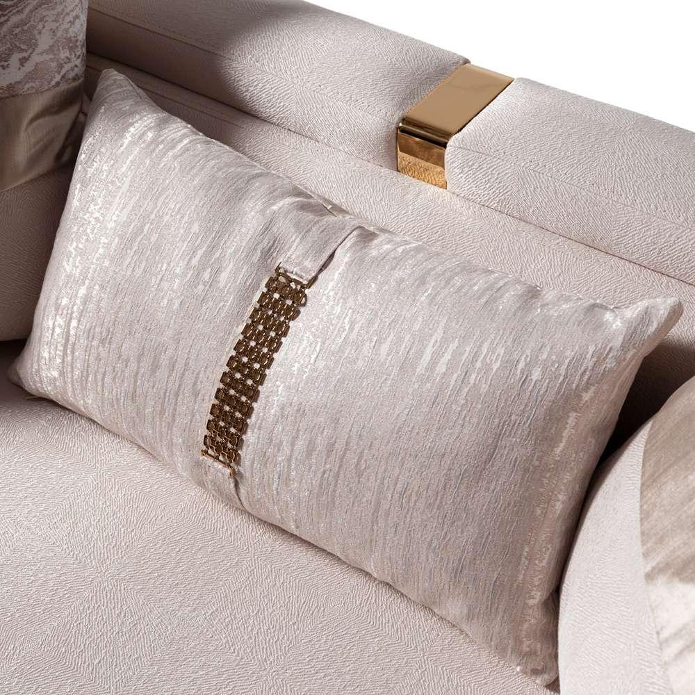 AICO by Michael Amini - Carmela Sofa - Almond/Gold - LFR-CRMA815-AMD-806 veiw 5