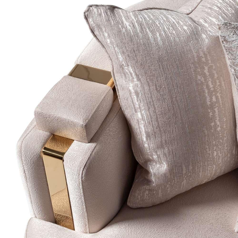 AICO by Michael Amini - Carmela Sofa - Almond/Gold - LFR-CRMA815-AMD-806 veiw 6