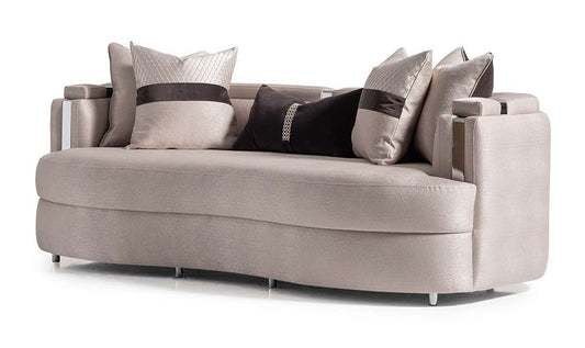 AICO by Michael Amini - Carmela Sofa - Zinc/Silver - LFR-CRMA815-ZNC-808 veiw 2