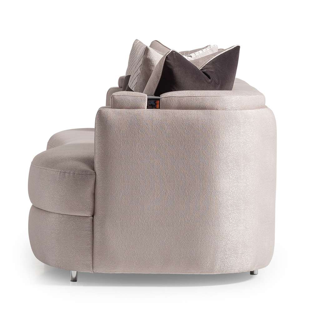 AICO by Michael Amini - Carmela Sofa - Zinc/Silver - LFR-CRMA815-ZNC-808 veiw 3
