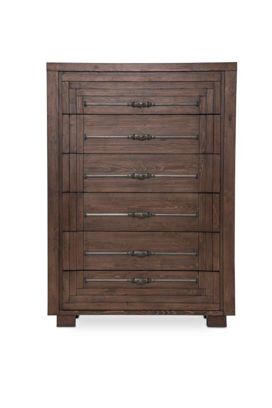 AICO by Michael Amini - Carrollton - 6 Drawer Chest - Rustic Ranch - KI-CRLN070-407N veiw 1