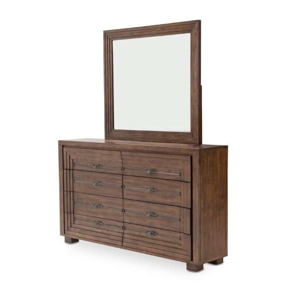 AICO by Michael Amini - Carrollton - Dresser & Mirror - Rustic Ranch - KI-CRLN050-60-407 veiw 1