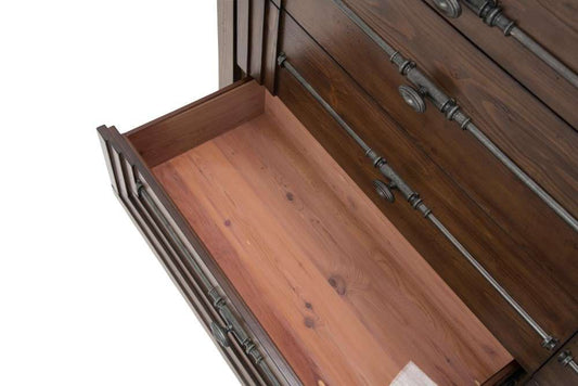 AICO by Michael Amini - Carrollton - Dresser & Mirror - Rustic Ranch - KI-CRLN050-60-407N veiw 2