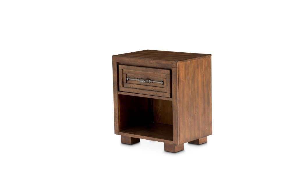 AICO by Michael Amini - Carrollton - Nightstand, 1 Drawer - Rustic Ranch - KI-CRLN040-407N veiw 4