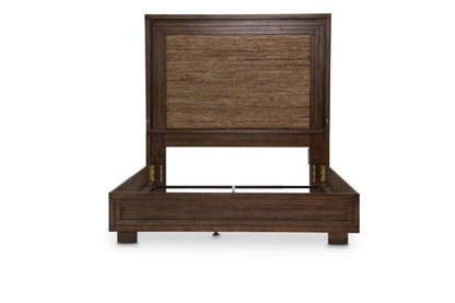 AICO by Michael Amini - Carrollton - Queen Panel Bed with Fabric Insert - Rustic Ranch - KI-CRLN000QN-407N veiw 2