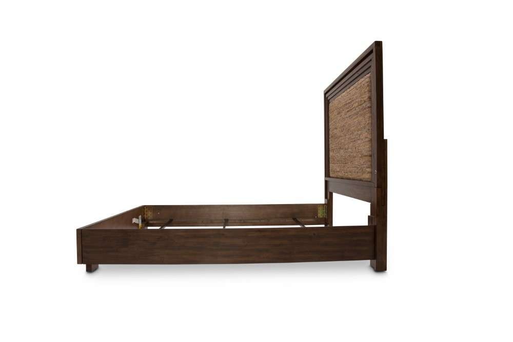 AICO by Michael Amini - Carrollton - Queen Panel Bed with Fabric Insert - Rustic Ranch - KI-CRLN000QN-407N veiw 3