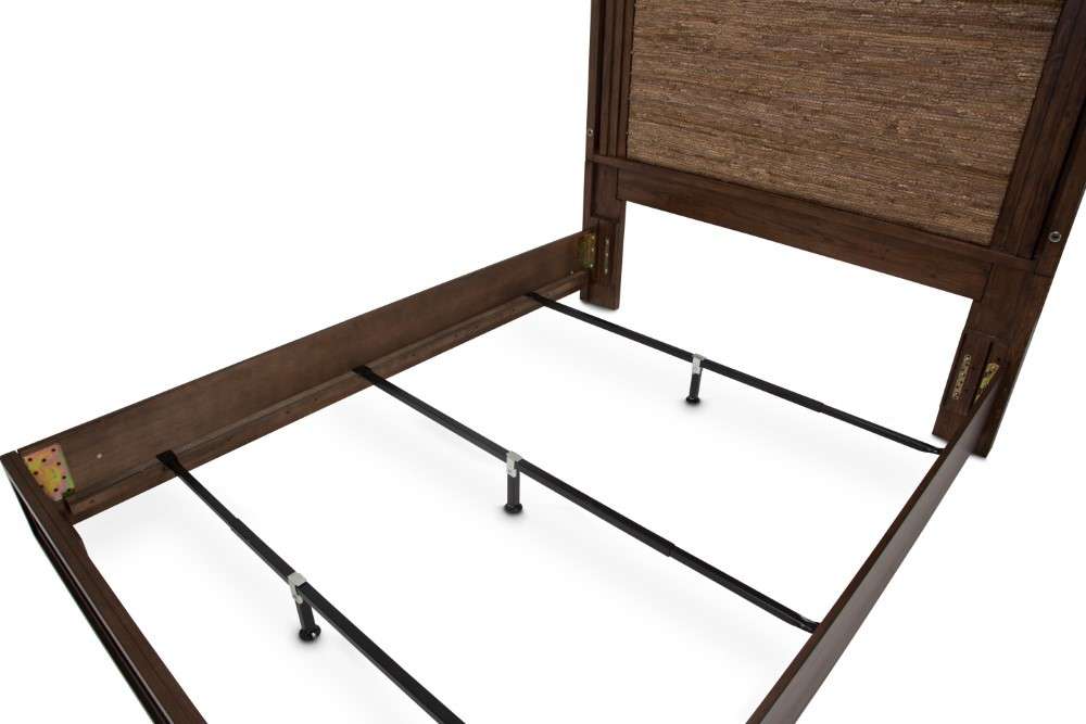 AICO by Michael Amini - Carrollton - Queen Panel Bed with Fabric Insert - Rustic Ranch - KI-CRLN000QN-407N veiw 4