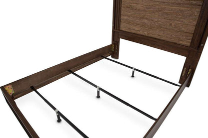 AICO by Michael Amini - Carrollton - Queen Panel Bed with Fabric Insert - Rustic Ranch - KI-CRLN000QN-407N veiw 4