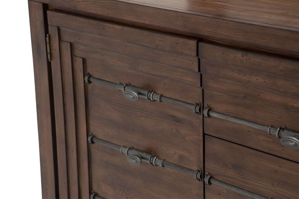 AICO by Michael Amini - Carrollton - Sideboard & Mirror - Rustic Ranch - KI-CRLN007-67-407 veiw 4