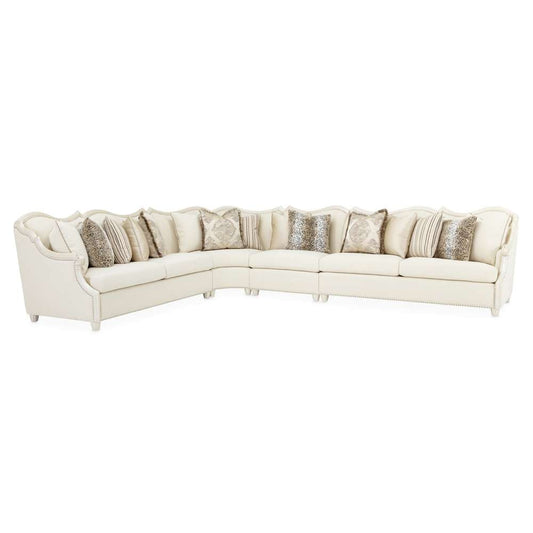 AICO by Michael Amini - Chamberi Sectional Sofa - French Vanilla/Classic Pearl - 9059800-FRVLA4SE-113 veiw 1