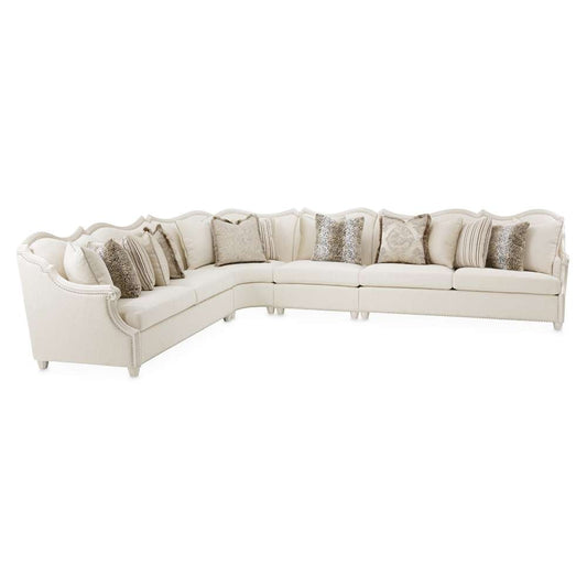 AICO by Michael Amini - Chamberi Sectional Sofa - French Vanilla/Classic Pearl - 9059800-FRVLA4SE-113 veiw 2