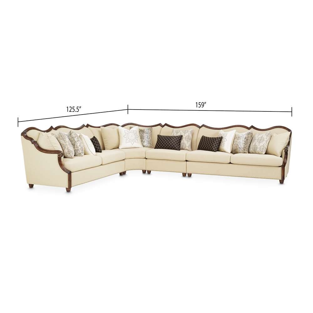 AICO by Michael Amini - Chamberi Sectional Sofa - Toast/Warm Cognac - 9059800-TOAST4SE-413 veiw 13
