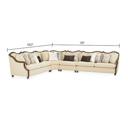 AICO by Michael Amini - Chamberi Sectional Sofa - Toast/Warm Cognac - 9059800-TOAST4SE-413 veiw 13