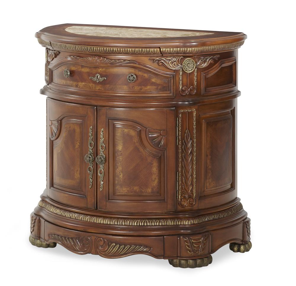 AICO by Michael Amini - Cortina Bedside Chest in Honey Walnut - N65040-28 veiw 1