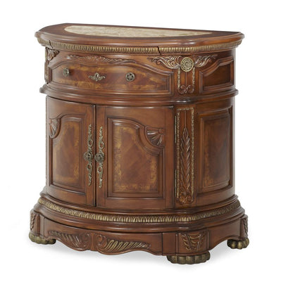 AICO by Michael Amini - Cortina Bedside Chest in Honey Walnut - N65040-28 veiw 1
