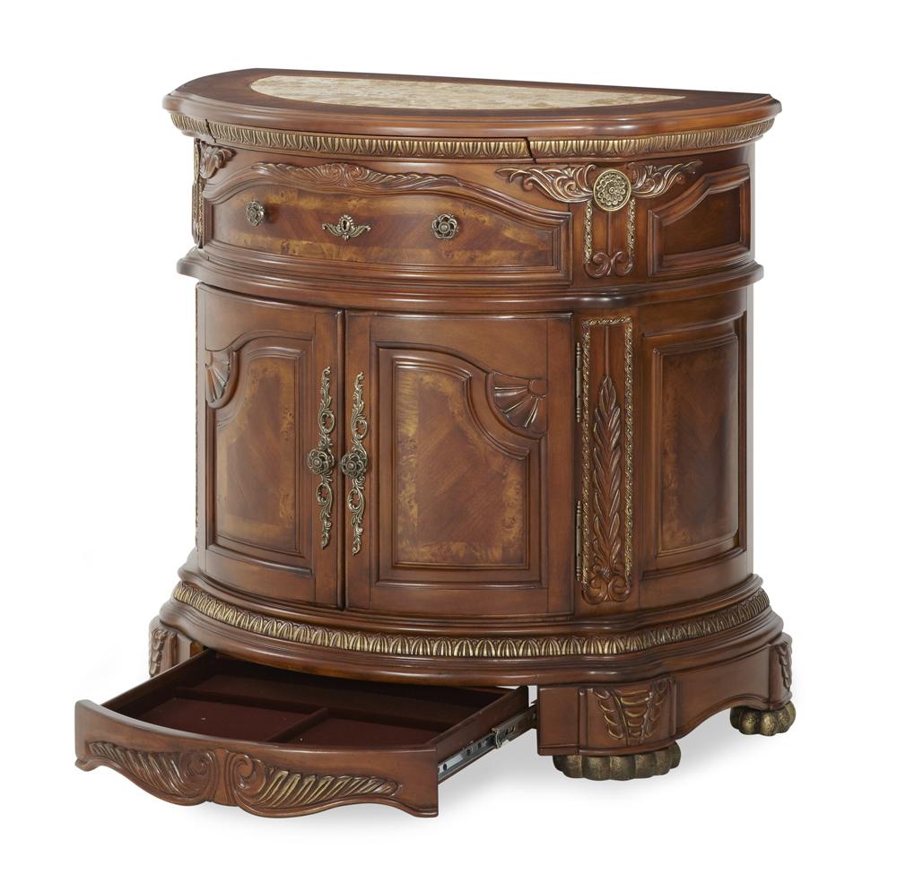 AICO by Michael Amini - Cortina Bedside Chest in Honey Walnut - N65040-28 veiw 2