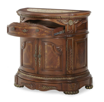 AICO by Michael Amini - Cortina Bedside Chest in Honey Walnut - N65040-28 veiw 4