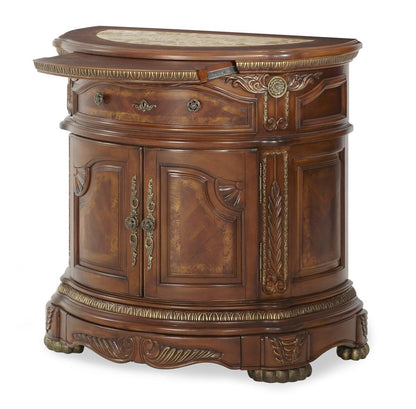 AICO by Michael Amini - Cortina Bedside Chest in Honey Walnut - N65040-28 veiw 5