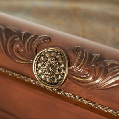 AICO by Michael Amini - Cortina Cal. King Sleigh Bed in Honey Walnut - NF6500CKSL-28 veiw 5