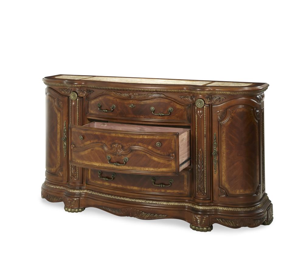 AICO by Michael Amini - Cortina Dresser in Honey Walnut - NF65050SA-28 veiw 3
