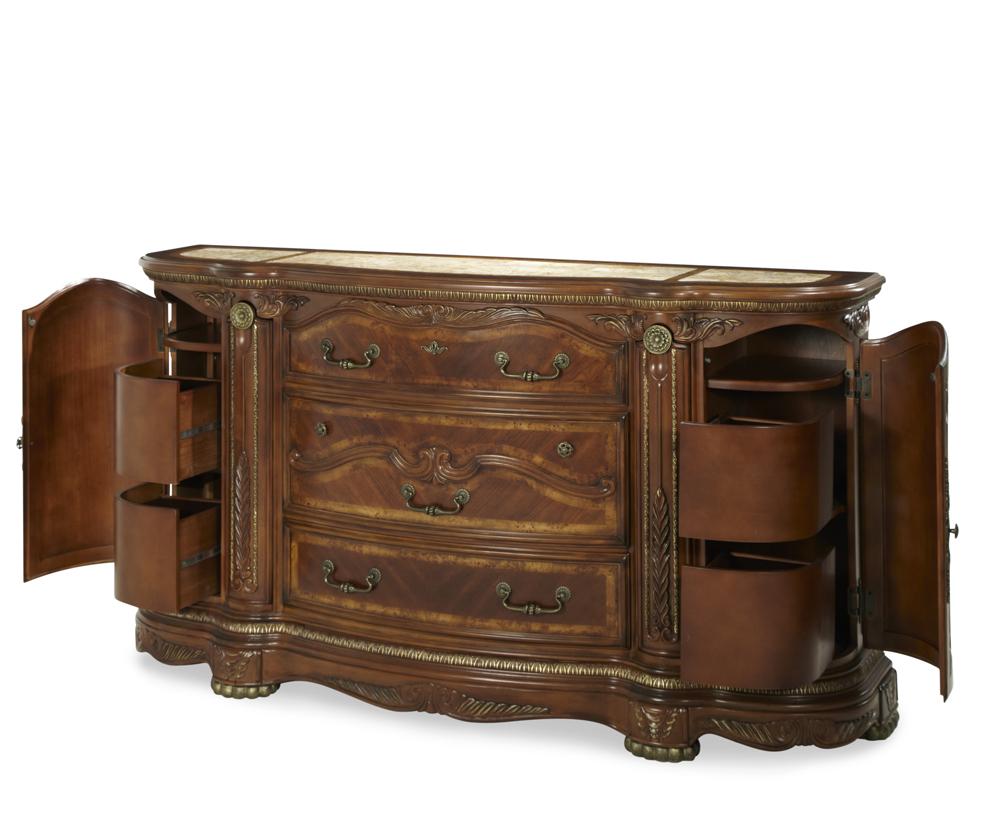AICO by Michael Amini - Cortina Dresser in Honey Walnut - NF65050SA-28 veiw 5