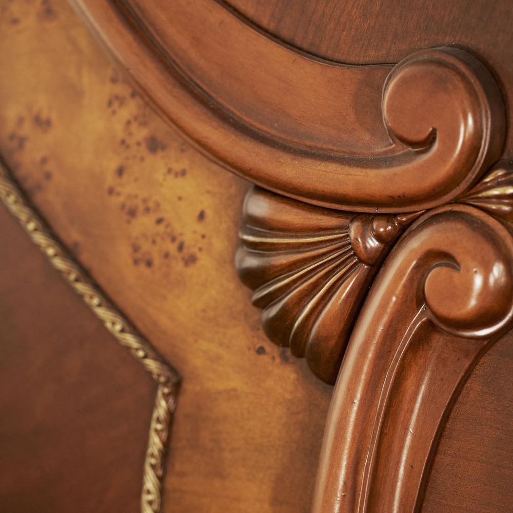 AICO by Michael Amini - Cortina Queen Sleigh Bed in Honey Walnut - NF6500QNSL-28 veiw 3