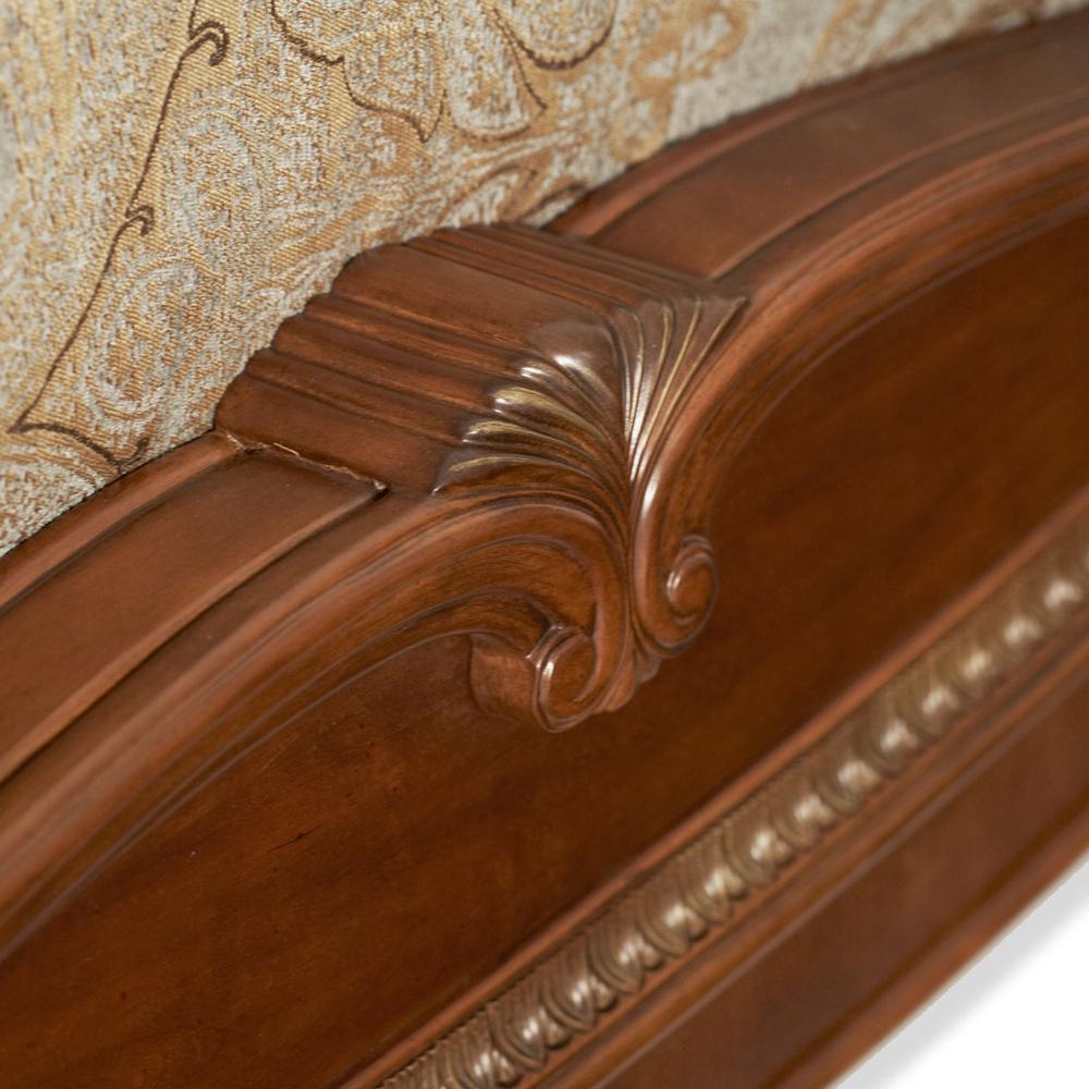 AICO by Michael Amini - Cortina Queen Sleigh Bed in Honey Walnut - NF6500QNSL-28 veiw 4