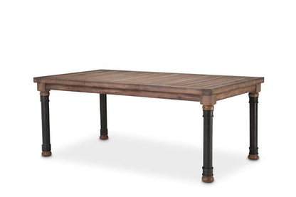 AICO by Michael Amini - Crossings - 4 Leg Rectangular Dining Table - Reclaimed Barn - KI-CRSG000-217 veiw 1