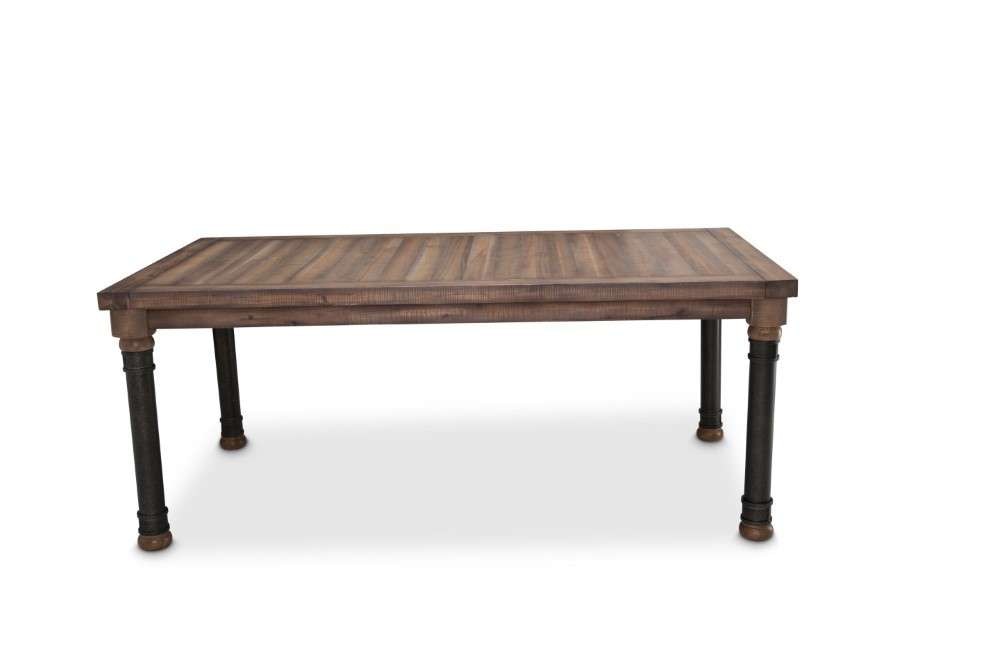 AICO by Michael Amini - Crossings - 4 Leg Rectangular Dining Table - Reclaimed Barn - KI-CRSG000-217 veiw 2
