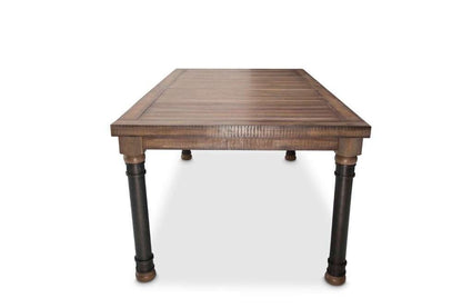 AICO by Michael Amini - Crossings - 4 Leg Rectangular Dining Table - Reclaimed Barn - KI-CRSG000-217 veiw 3