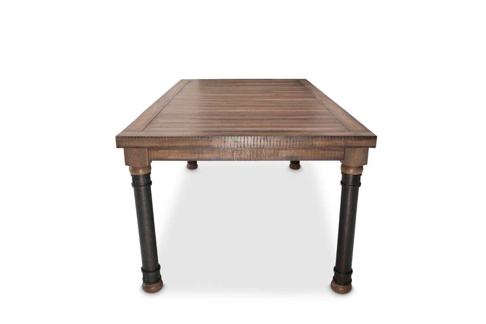 AICO by Michael Amini - Crossings - 4 Leg Rectangular Dining Table - Reclaimed Barn - KI-CRSG000-217 veiw 4