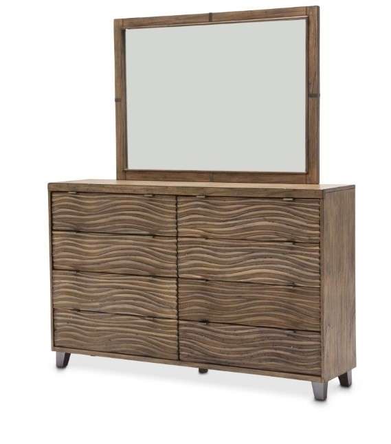AICO by Michael Amini - Del Mar Sound - Dresser & Mirror - Boardwalk - KI-DELM050-260-215 veiw 1